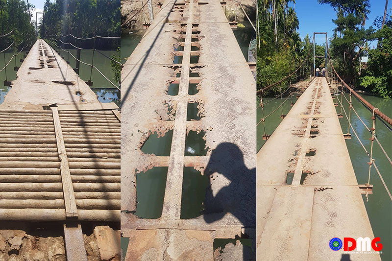 မင်းပြားမြို့နယ်တွင် ရွာပေါင်း ၁၅ ရွာခန့် အသုံးပြုနေသည့် ချောင်းကူးတံတားပျက်စီးနေ၍ ဒေသခံများ အခက်အခဲဖြစ်နေ