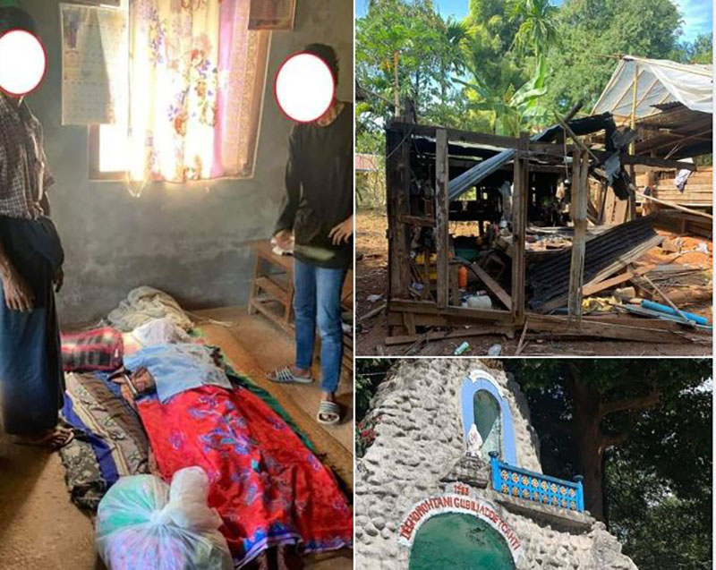သံတောင်ကြီးမြို့နယ်တွင် လက်နက်ကြီးကျရောက်မှုကြောင့် အမျိုးသမီးတစ်ဉီးသေ၊ နှစ်ဉီး ဒဏ်ရာရ