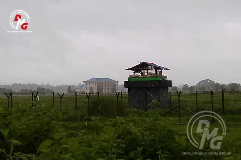 A junta border guard unit in Kyein Chaung, Maungdaw Township, in August.