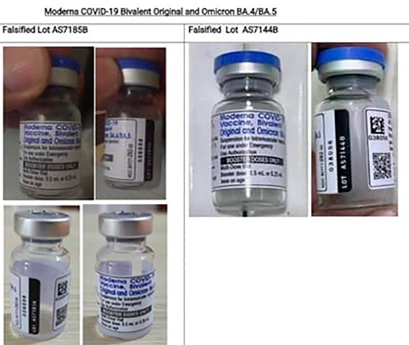 Fake Covid-19 vaccines. (Photo: FDA)