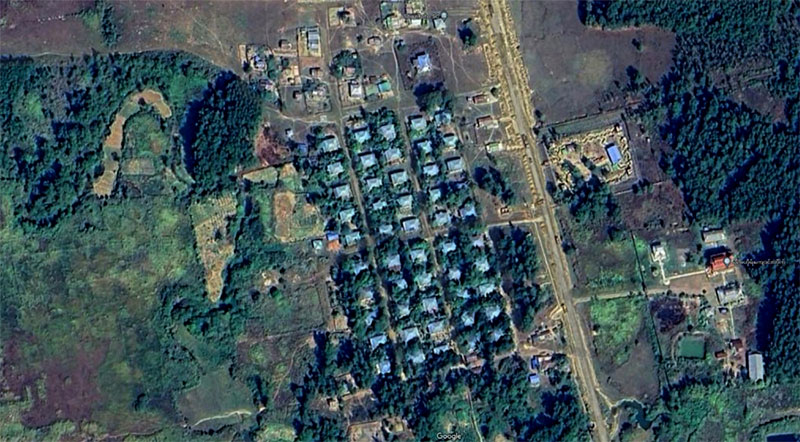 Shwebaho Village, in Maungdaw Township, is pictured from above via Google Maps.