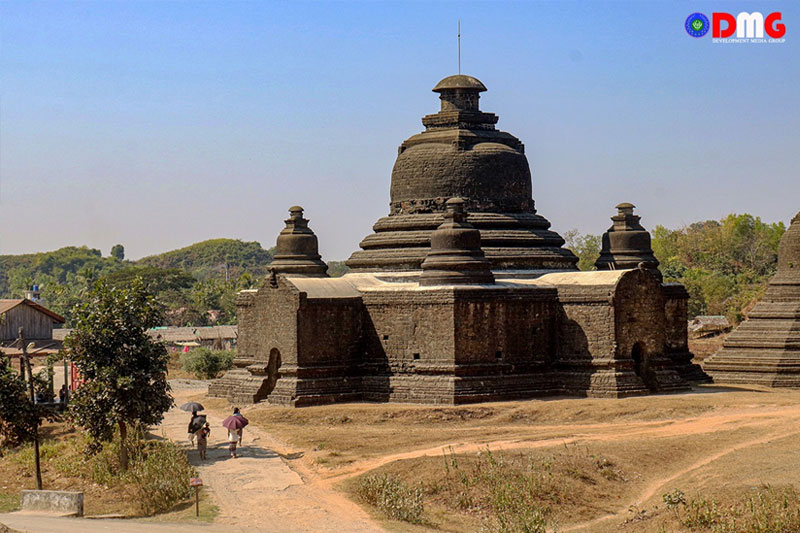 The Lay Myat Nar Stupa in Mrauk-U on April 26, 2023.