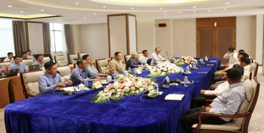 Peace talks between the regime and Three Brotherhood Alliance in July. (Photo: CINCDS)