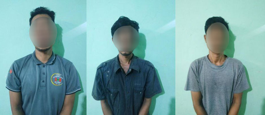Three employees from the Thanbyuzayat Township General Administration Department (GAD) were charged under Section 50(a) of the Counterterrorism Law.