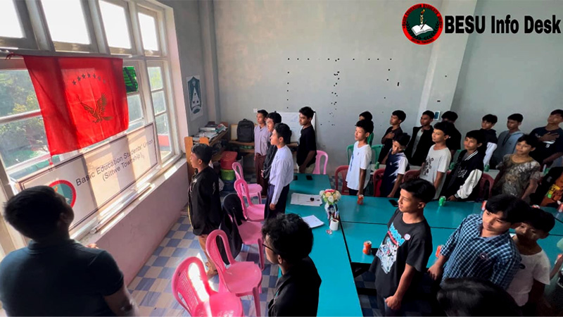 The Sittwe Township Basic Education Students’ Union meets on January 22. (Photo: BESU Info Desk)