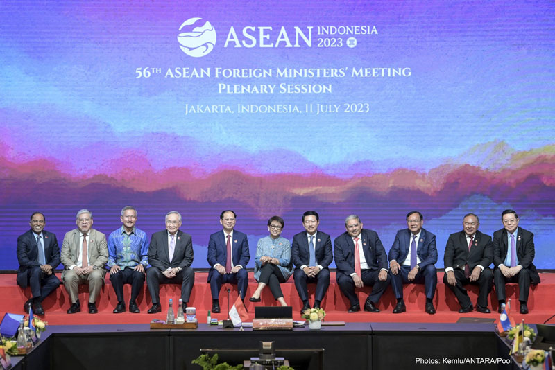 The ASEAN foreign ministers’ meeting on July 11. (Photo: ASEAN)