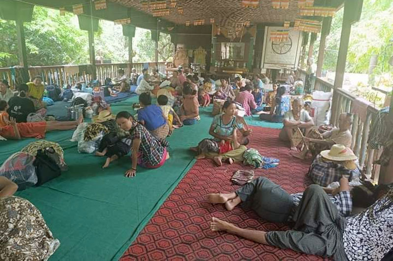 IDPs in KhinU Township, Sagaing Region. (Photo: KhinU Information Team)