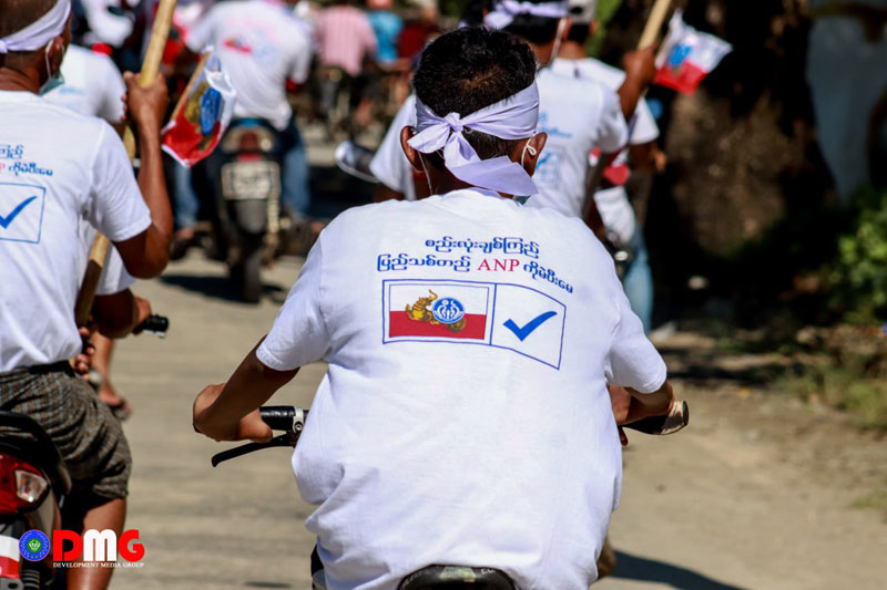 Members of the Arakan National Party (ANP) campaign ahead of the 2020 general election.
