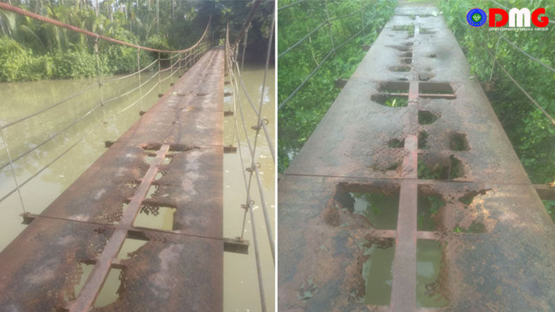 The Kutoeseik-Htaungche bridge in Ponnagyun Township, Arakan State.