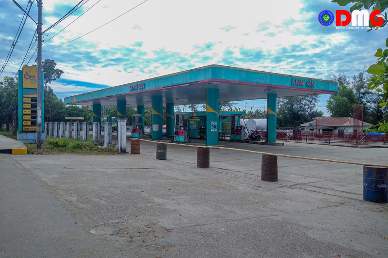A licensed filling station in the Arakan State capital Sittwe.