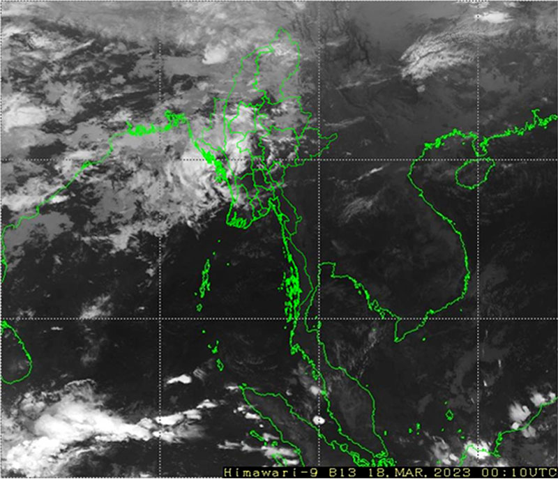 Conditions over the Bay of Bengal have meteorologists expecting rain inland.