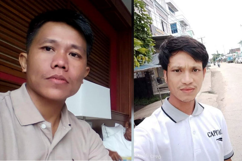 Ko Zaw Win, left, and Ko Zaw Min Htet, right.