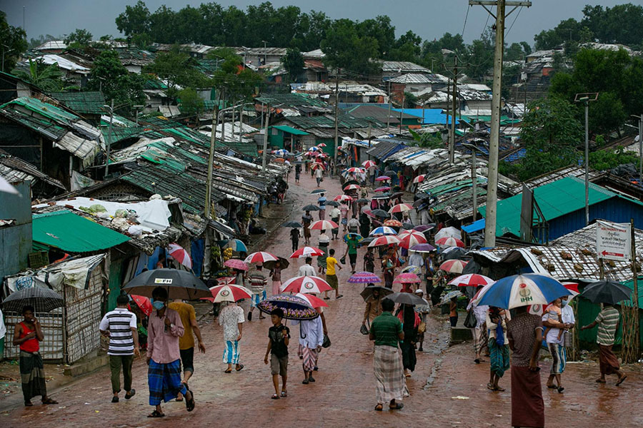A refugee camp in Cox’s Bazar, Bangladesh, is pictured on August 11. (Photo: Dhaka Tribune)
