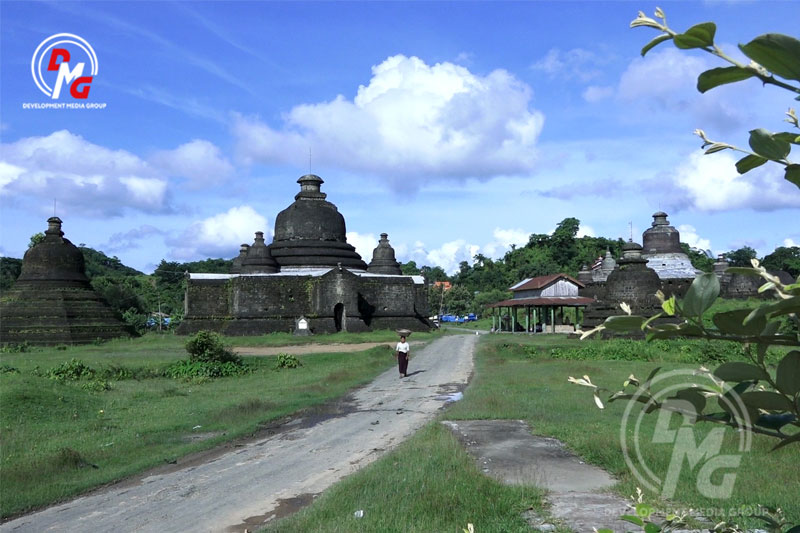 Ancient stupas in Arakan State’s Mrauk-U.