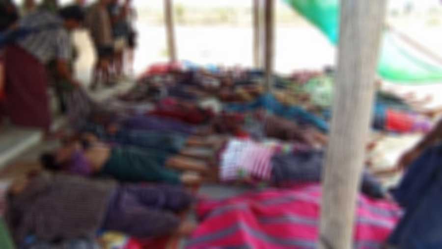 Civilians killed in Let Htoke Htaw Village in May of 2024. (Photo: CJ)