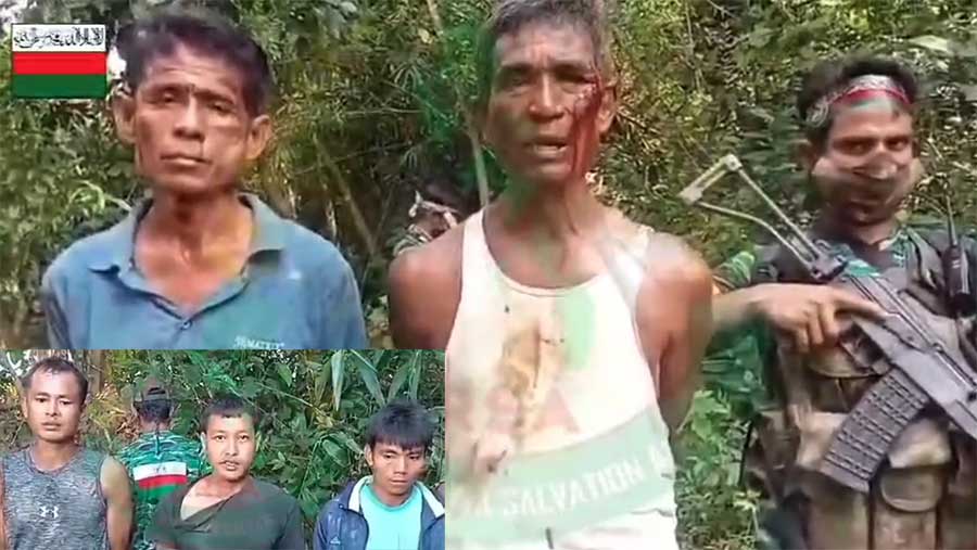 The five men arrested by ARSA are seen in this screenshot of a video clip that went viral over the weekend.