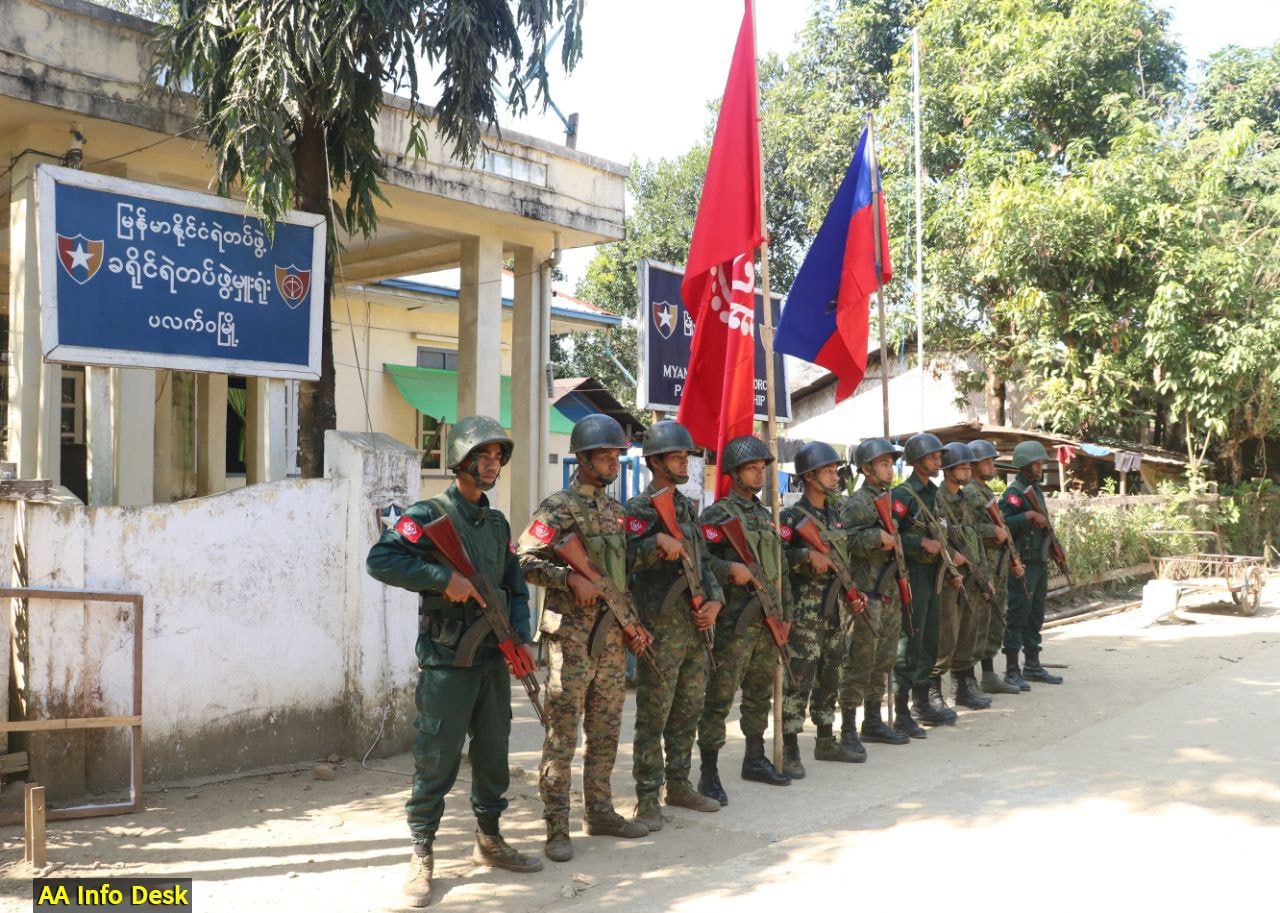 AA troops after seizing Paletwa town. (Photo: AA Info Desk)