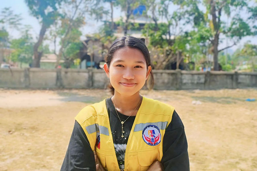 Ma Hnin Thazin Hlaing, vice chairwoman of the Ponnagyun Youths Association (PYA)