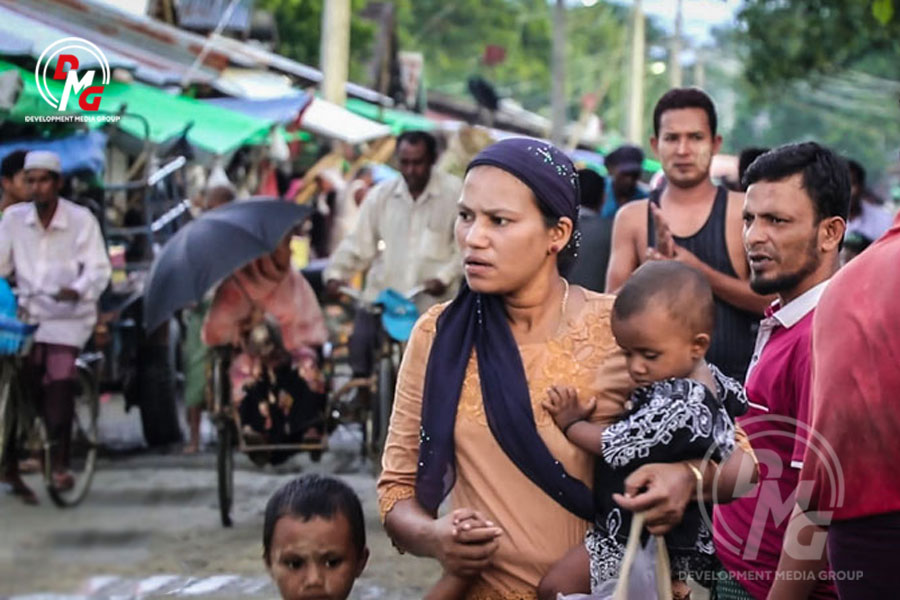 Muslim people in Sittwe Township pictured in 2019.