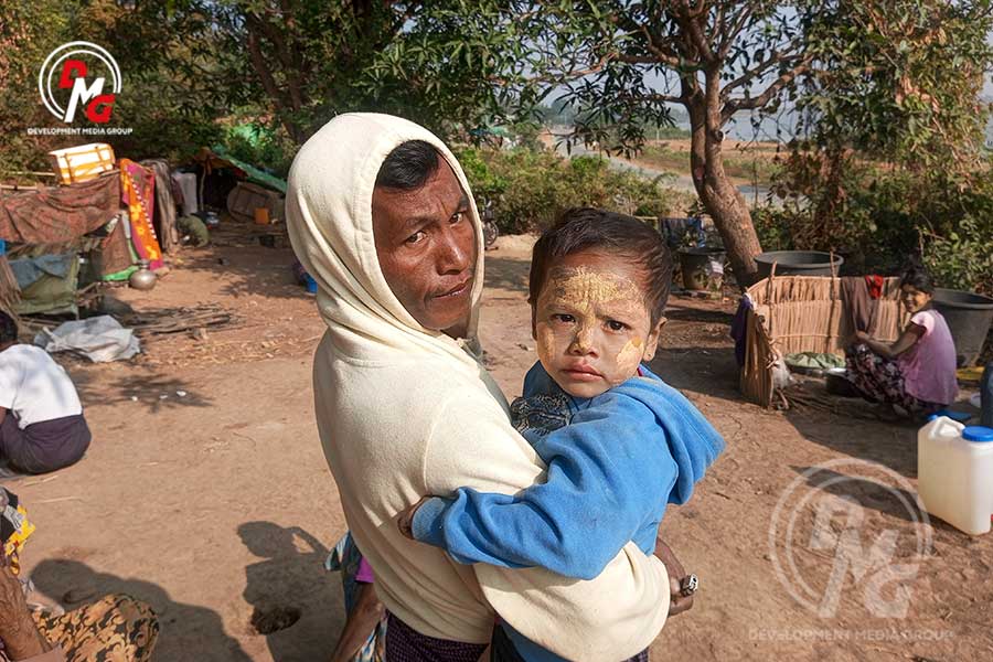 Internally displaced people (IDPs) in Ponnagyun Township, Arakan State, are pictured in January.