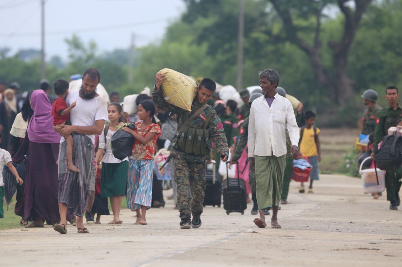 The AA says around 80 percent of internally displaced people taking shelter in its territory in Maungdaw District are Muslims.