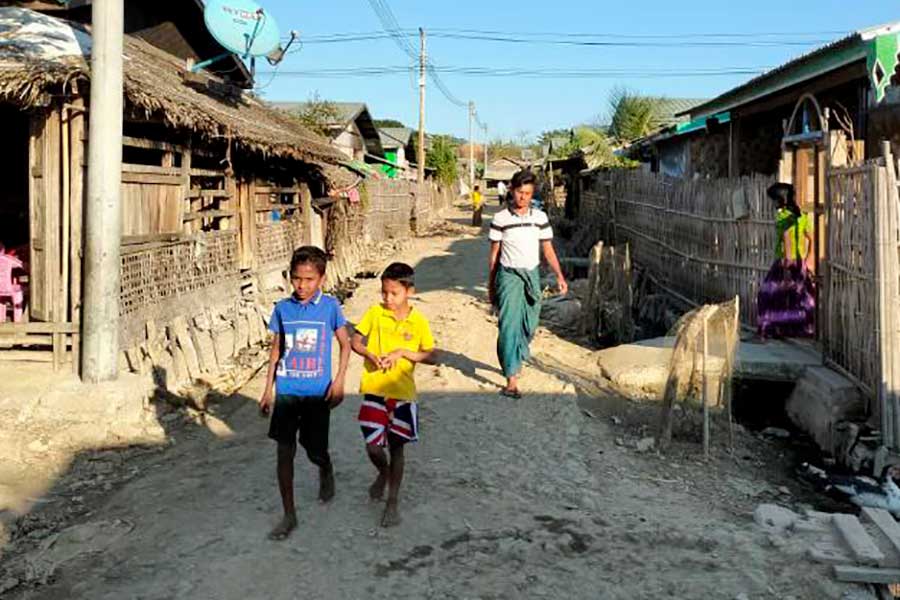 The Taungpaw displacement camp is pictured in June 2023. (Photo: CJ)