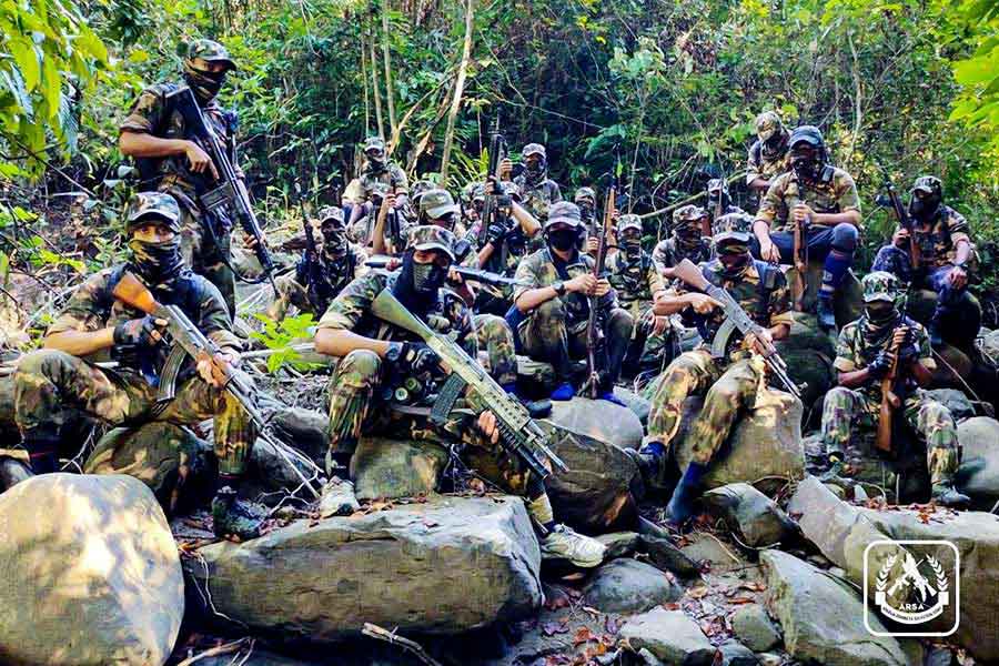 Members of the ARSA armed group. (Credit: ARSA)