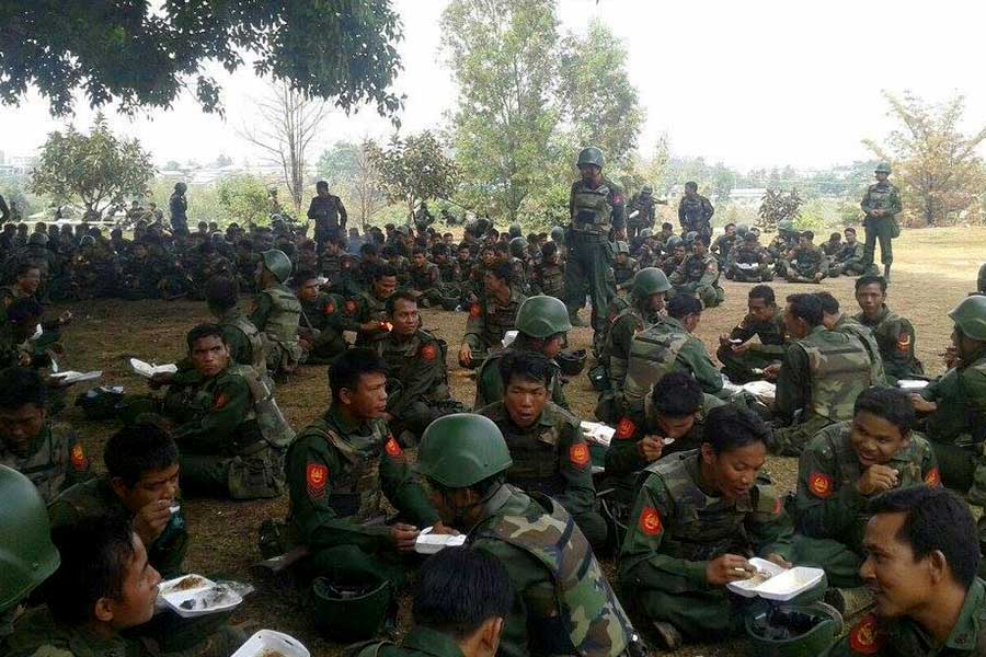 Junta soldiers seen on the frontline. Credit: Myanmar Defence Weapons