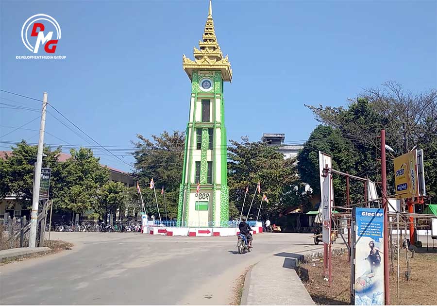 ကျောက်ဖြူမြို့တွင်း တစ်နေရာကို ၂၀၂၃ ဇန်နဝါရီလက တွေ့ရစဉ်။