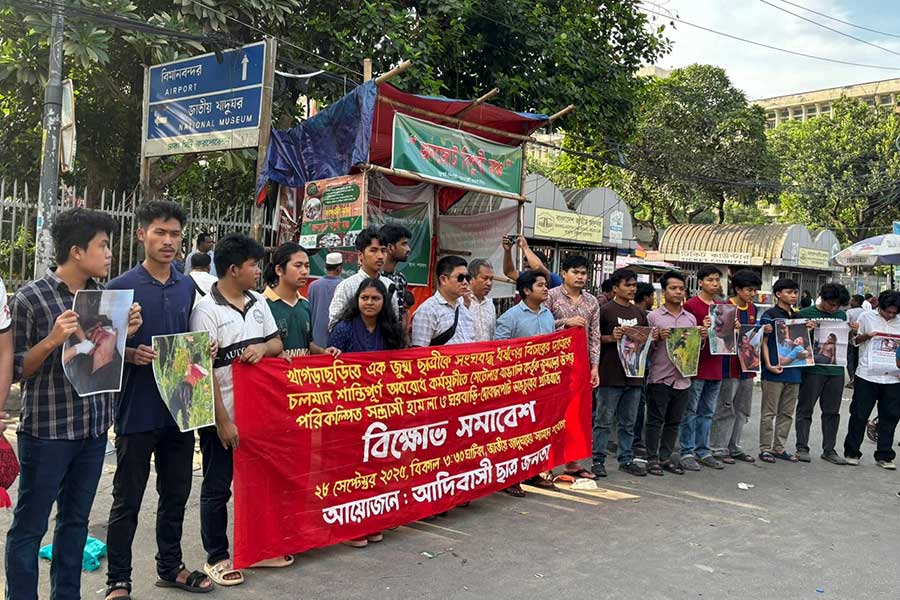 Peaceful protests by indigenous people in the Chittagong Hill Tracts. (Photo: NDTV)