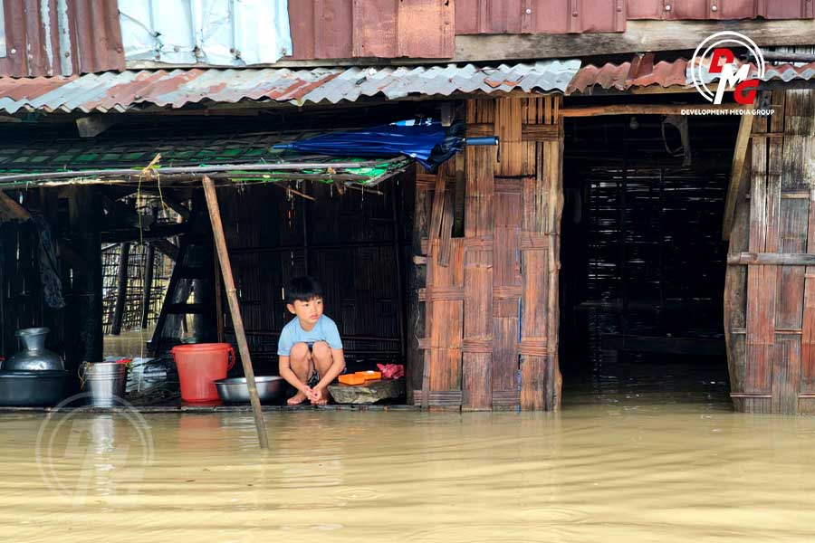 Photo News: Floodwaters submerge entire Kyauktaw Twsp village